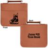 Personalized Hockey Leatherette Bible Cover with Handle & Zipper - Large - Double Sided view 2