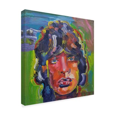 Trademark Fine Art ALI35872-C1818GG Mick Jagger Portrait by Howie Green Fine Art, 18" x 18", Multicolor