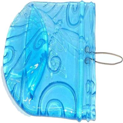 Dragonfly Design Embossed Melted Flat Blue Pint Mason Jar for Spoon Rest