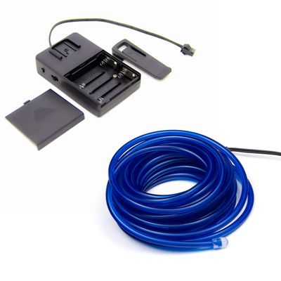 10m/32.8ft Extra Large 5.0 mm Thick - Blue Neon LED Light Glow EL Wire - Powered by 6V - Craft Neon Wire String Light for DIY Project Costume Accessories Cosplay