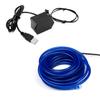 10m/32.8ft Extra Large 5.0 mm Thick - Blue Neon LED Light Glow EL Wire - Powered by USB Port - Craft Neon Wire String Light for DIY Project Costume Accessories Cosplay view 1
