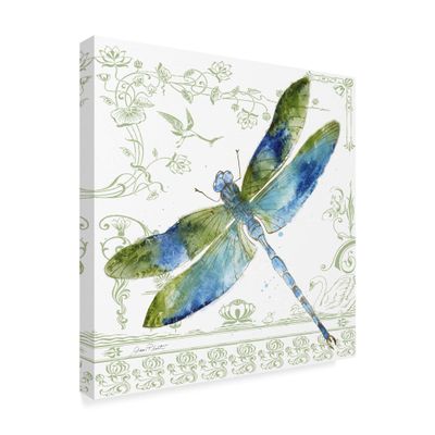 Trademark Fine Art ALI37345-C1818GG Dragonfly Bliss 8 by Jean Plout Fine Art, 18" x 18", Multicolor