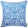 Apolena Decorative Throw Pillow Case Cushion Cover Home Decor Pillowcase (18 x 18) Square Printed - Blue Scroll view 1
