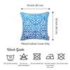 Apolena Decorative Throw Pillow Case Cushion Cover Home Decor Pillowcase (18 x 18) Square Printed - Blue Scroll view 3