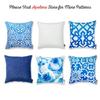 Apolena Decorative Throw Pillow Case Cushion Cover Home Decor Pillowcase (18 x 18) Square Printed - Blue Scroll view 4
