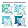 Apolena Decorative Throw Pillow Case Cushion Cover Home Decor Pillowcase (18 x 18) Square Printed - Blue Coral view 4