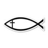 Magnet America Black Cross Fish is 2.625" x 7" Made for Vehicles and Refrigerators view 1