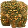 Exotic India Elephant Made of Lady Figures (Nari Kunjar) - Brass Statue - Color Greenish Gold Color view 3