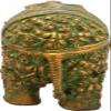 Exotic India Elephant Made of Lady Figures (Nari Kunjar) - Brass Statue - Color Greenish Gold Color view 4