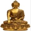 Exotic India Lord Buddha Statue in Bhumisparsha Mudra, Natural Brass view 1