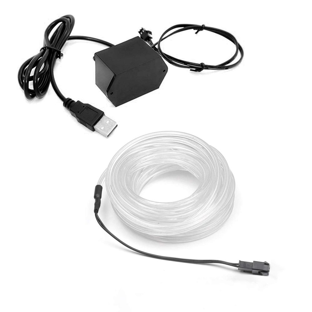 10m/32.8ft Large 3.2 mm Thick - Teal Neon LED Light Glow EL Wire - Powered by USB Port - Craft Neon Wire String Light for DIY Project Costume Accessories Cosplay