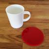 Round Coaster Set by Super Cool Creation, Red - Set of 4 view 1