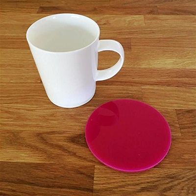 Round Coaster Set by Super Cool Creation, Pink - Set of 8