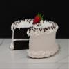 Fake Large Vanilla Cake with Slice Missing view 2