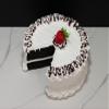 Fake Large Vanilla Cake with Slice Missing view 3