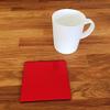 Square Coaster Set by Super Cool Creation, Red Mirror - Set of 6 view 1