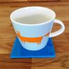 Square Coaster Set by Super Cool Creation, Bright Blue - Set of 8 view 2