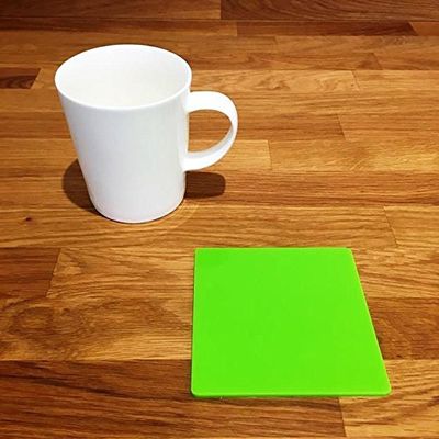 Square Coaster Set by Super Cool Creation, Lime Green - Set of 8