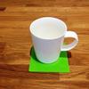 Square Coaster Set by Super Cool Creation, Lime Green - Set of 8 view 2
