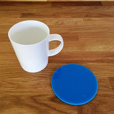 Round Coaster Set by Super Cool Creation, Bright Blue - Set of 8
