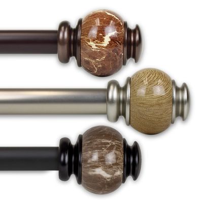 A&F Rod Dcor - Obisdian 1" Curtain Rod 160-240 inch - Bronze