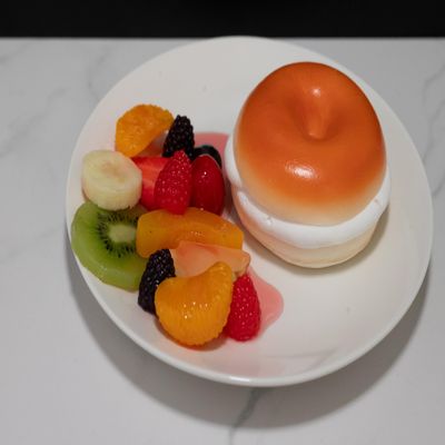 Fake Bagel and Cream Cheese with Fruit