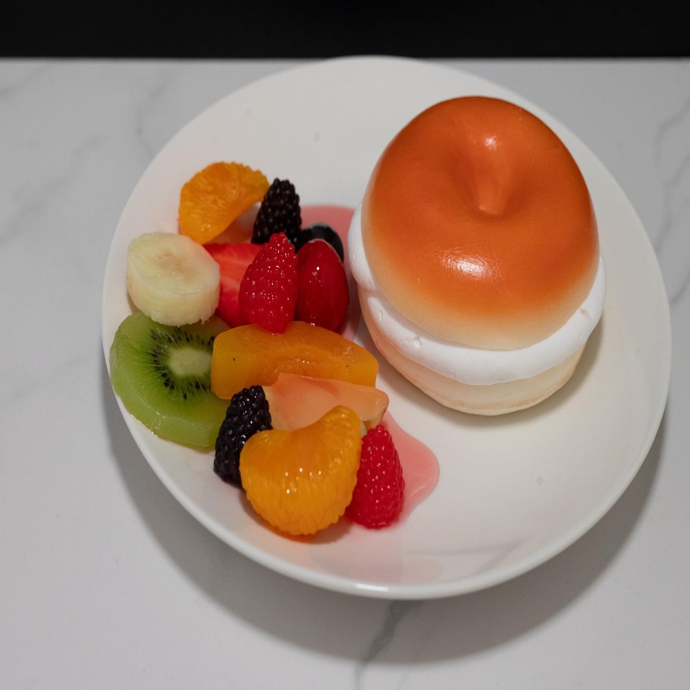 Fake Bagel and Cream Cheese with Fruit