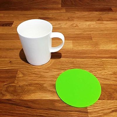 Round Coaster Set by Super Cool Creation, Lime Green - Set of 8