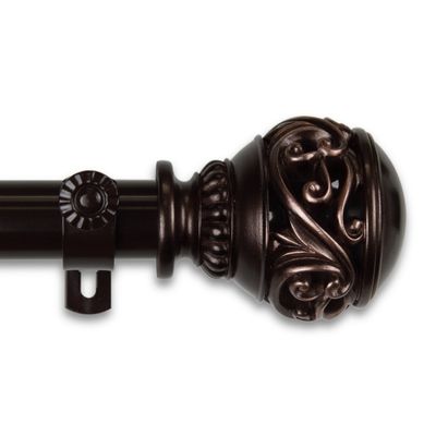 A&F Rod Dcor - Leesha 1" Curtain Rod 160-240 inch - Bronze