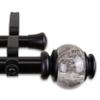 A&F Rod Dcor - Obisdian 1" Double Curtain Rod 120-170 inch - Black view 1