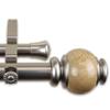 A&F Rod Dcor - Obisdian 1" Double Curtain Rod 160-240 inch - Satin Nickel view 1