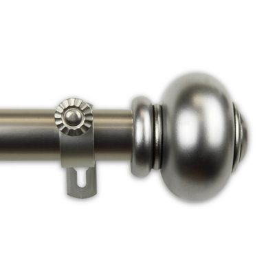 A&F Rod Dcor - Orbed 1" Curtain Rod 160-240 inch - Satin Nickel
