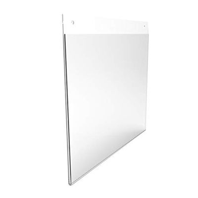 FixtureDisplays 6PK 14x8.5" Wall Mount Sign Holder Clear Acrylic Picture Frame Single-Side Image Holder, Horizontal 12061-14X8.5-6PK-NF Peel Off Protective Film (White) Before use.