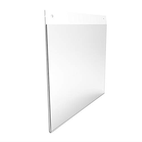 FixtureDisplays 6PK 14x8.5" Wall Mount Sign Holder Clear Acrylic Picture Frame Single-Side Image Holder, Horizontal 12061-14X8.5-6PK-NF Peel Off Protective Film (White) Before use.