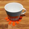 Splash Shaped Coaster Set by Super Cool Creation, Orange - Set of 8 view 2