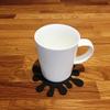 Splash Shaped Coaster Set by Super Cool Creation, Mocha Brown - Set of 8 view 2