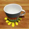 Splash Shaped Coaster Set by Super Cool Creation, Yellow - Set of 8 view 2