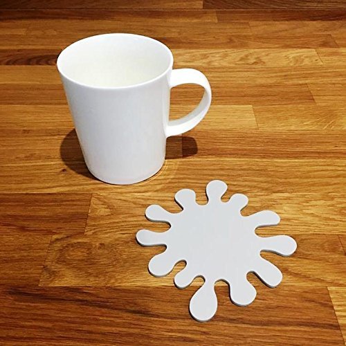 Splash Shaped Coaster Set by Super Cool Creation, Light Grey - Set of 8