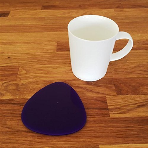 Pebble Shaped Coaster Set by Super Cool Creation, Purple - Set of 8