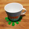 Splash Shaped Coaster Set by Super Cool Creation, Bright Green - Set of 8 view 2
