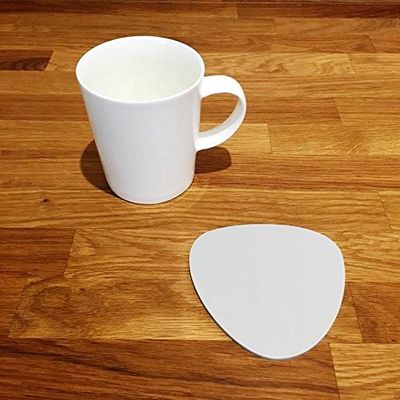 Pebble Shaped Coaster Set by Super Cool Creation, Light Grey - Set of 4