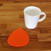Pebble Shaped Coaster Set by Super Cool Creation, Orange - Set of 4 view 1