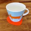 Pebble Shaped Coaster Set by Super Cool Creation, Orange - Set of 4 view 2