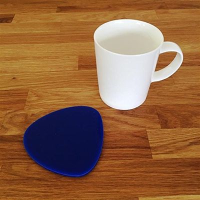 Pebble Shaped Coaster Set by Super Cool Creation, Blue - Set of 8