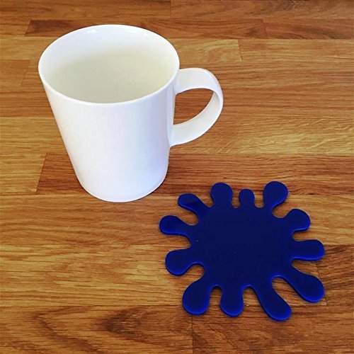 Splash Shaped Coaster Set by Super Cool Creation, Blue - Set of 8