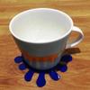 Splash Shaped Coaster Set by Super Cool Creation, Blue - Set of 8 view 2