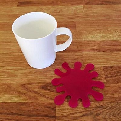 Splash Shaped Coaster Set by Super Cool Creation, Pink - Set of 8