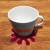 Splash Shaped Coaster Set by Super Cool Creation, Pink - Set of 8 view 2