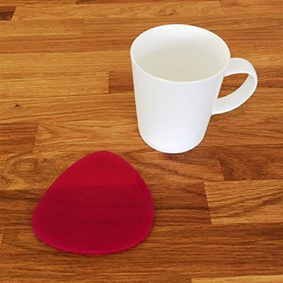 Pebble Shaped Coaster Set by Super Cool Creation, Pink - Set of 8