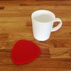 Pebble Shaped Coaster Set by Super Cool Creation, Red - Set of 8 view 1